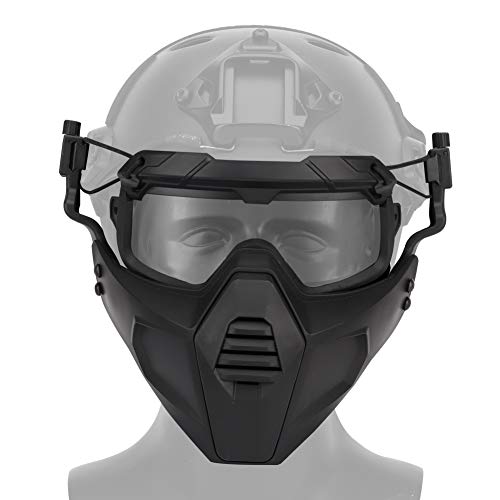 OAREA Fast Helm Schutzbrille Brille mit Abnehmbarer Gesichtsmaske Passend für Airsoft Paintball Halloween Party von OAREA