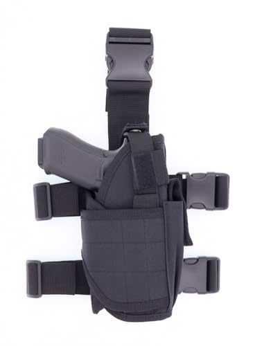 Right Drop Leg Adjustable Tactical Army Pistol Gun Thigh Holster Pouch Holder for Glock 17 19 31 32 Most Pistol BK von OAREA