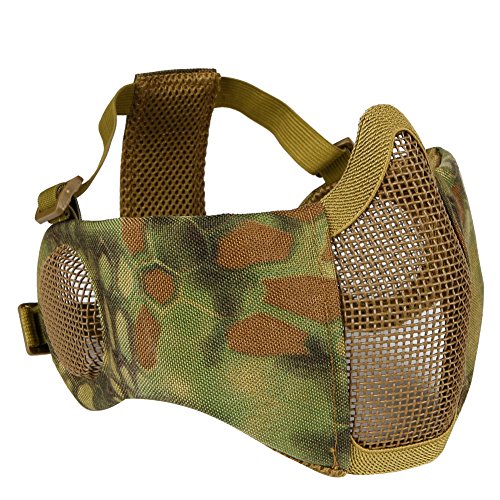 OAREA Tactical Airsoft Maske Halbunterseite Metall Stahlnetz Die Feld Elite Gehörschutz Outdoor Paintball von OAREA