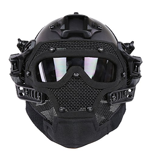 OAREA Tactical Protective PJ Helm G4 System GS Masken mit Brille für Militärische Airsoft Paintball Army WarGame Jagd von OAREA