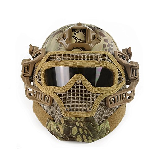 OAREA Tactical Protective PJ Helm G4 System GS Masken mit Brille für Militärische Airsoft Paintball Army WarGame Jagd von OAREA