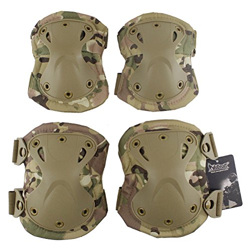 OAREA Tactical Sportschutz König Kong Gear Set Outdoor Multi Color Sicherheit Kniepolster Ellenbogen für Military Airsoft Jagd von OAREA