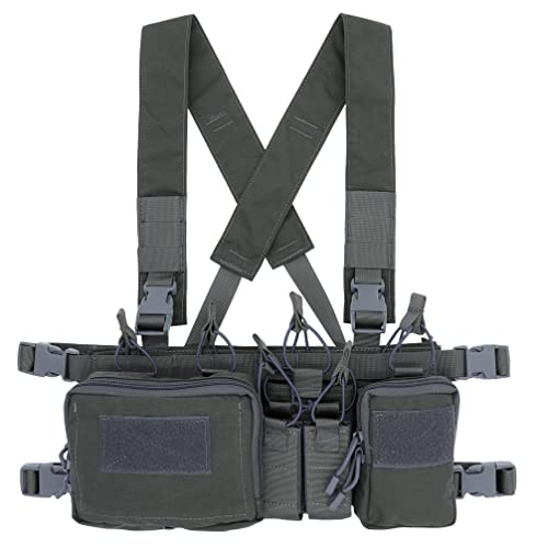 OAREA Taktische Brustweste Rig Assault 500D Molle Multicam Taktische Weste mit Mehreren Taschen von OAREA