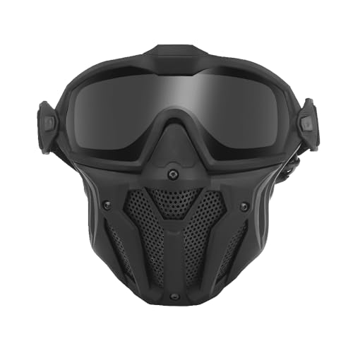 OAREA Taktische Maske Abnehmbare Goggle Mit Anti-Fog Fan System Volle Gesicht Schutz CS Wargame Kampf Airsoft Paintball Zubehör von OAREA