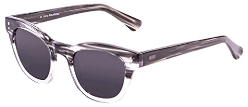 OCEAN SUNGLASSES Santa Cruz Lunettes de Soleil Mixte Adulte, Demy Black/White Down/Smoke Lens von OCEAN SUNGLASSES