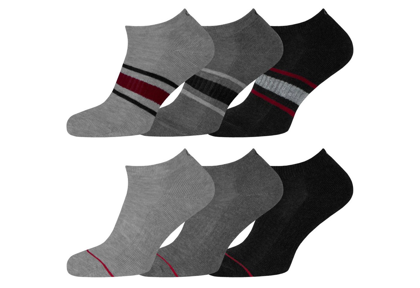 OCERA Sneakersocken Retro Sneaker Socken Unisex für Damen und Herren mit Farbstreifen von OCERA