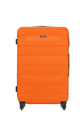 OCHNIK Großer Koffer| Hartschalenkoffer | Farbe: Orange | 76x49x29 cm | Größe: L | Reise-Koffer mit 4 Rollen | Langlebig | Mit ABS | Numerische Sperre | Fassungsvermögen 94L von OCHNIK