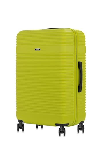 OCHNIK Großer Koffer | Hartschalenkoffer | Material: ABS | Farbe: Lime | Größe: L | Maße: 76x51x30cm | Volumen: 97 Liter | 4 Rollen von OCHNIK