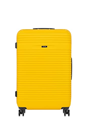 OCHNIK Großer Koffer | Hartschalenkoffer | Material: ABS | Farbe: gelb | Größe: L | Maße: 76x51x30cm | Volumen: 97 Liter | 4 Rollen | Hohe Qualität von OCHNIK