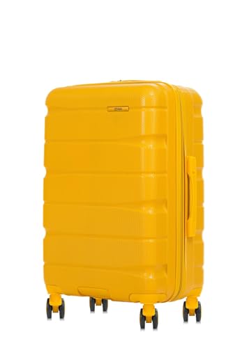 OCHNIK Handgepäck Koffer | Hartschalenkoffer | Material: PC | Farbe: Gelb | Größe: S | Maße: 55×40×23 cm| Volumen: 35 l | 4 Rollen | Teleskopstange aus Aluminium von OCHNIK