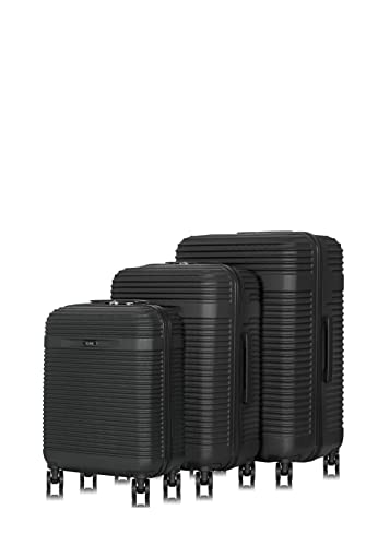 OCHNIK Kofferset | Hartschalenkoffer | Farbe: Schwarz | Reise-Koffer mit 4 Rollen | Größe: S/M/L | Trolley Handgepäck | Langlebig | Mit ABS | Hohe Qualität von OCHNIK