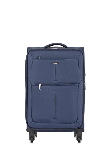 OCHNIK Mittlerer Rollkoffer | Soft Case | Material: Nylon | Farbe: Marineblau | Größe: M | Maße: 69x42x29cm | Fassungsvermögen: 59l | hohe Qualität von OCHNIK