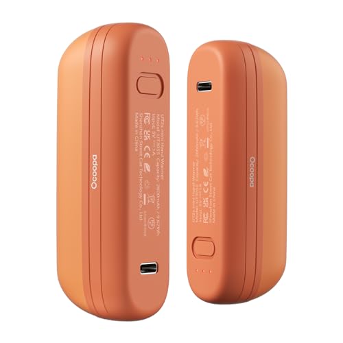 OCOOPA Handwärmer Taschenwärmer UT2S Mini, 5200mAh, Handwärmer Magnetisch Elektrisch 2er Set, Taschenofen Wiederverwendbar, Outdoor Camping Gadgets für Wärme, Geschenke für Frauen und Männer von OCOOPA