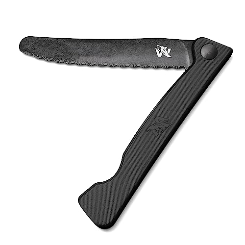 ODENWOLF W-PICNIC - Brotmesser Wellenschliff als Folding Knife - Sägemesser auch geeignet als Jausenmesser oder Brötchenmesser - Scharfes Outdoor Wellenmesser klappbar verwendbar als Picnic Messer von ODENWOLF