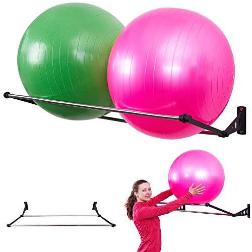 Halterung für Gymnastikball | Ball Halterung Wand als Gymnastikball-Wandhalterung | Exercise Ball Holder | Gymnastikball Halterung für Fitness-Center, Heimstudio, Schule/Sporthalle, Sportverein von ODOXIA