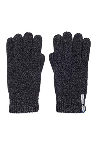 ÖJBRO VANTFABRIK 1 Paar Handschuhe Touch Screen Handy Wollhandschuhe Strick M (7-9) grau schwarz warm 100% Merinowolle 4 Lagen Schweden von ÖJBRO VANTFABRIK