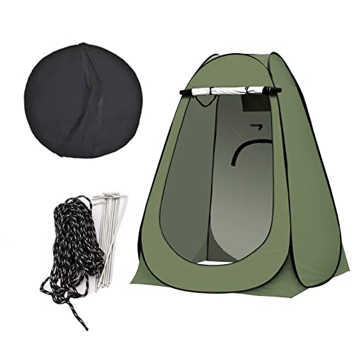 OFCASA Pop-up Dusche Zelt Tragbare Privatsphäre Schutz WC Zelt mit Tragetasche für Outdoor Camping Angeln Strand Dusche Dressing (Grün, 150 x 190 cm) von OFCASA