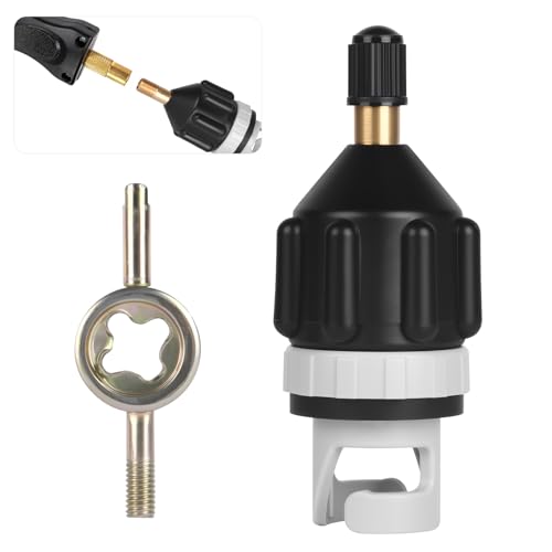 OFFCUP SUP Pumpe Adapter Aufblasbarer Sup Adapter für Kompressor Ventil Adapter Luft Ventil Konverter Standard Luftventiladapter für Kajak Dingy Boote Paddelboard Schlauchboot Stand Up Paddle Board von OFFCUP