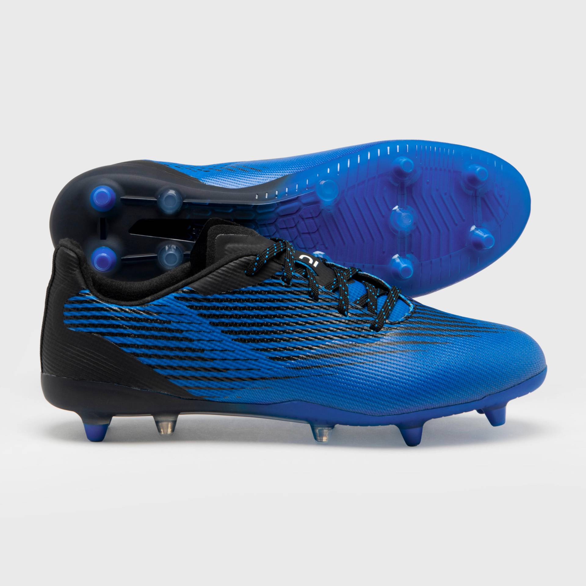 Damen/Herren Rugby Schuhe FG - Score R500 blau/schwarz von OFFLOAD