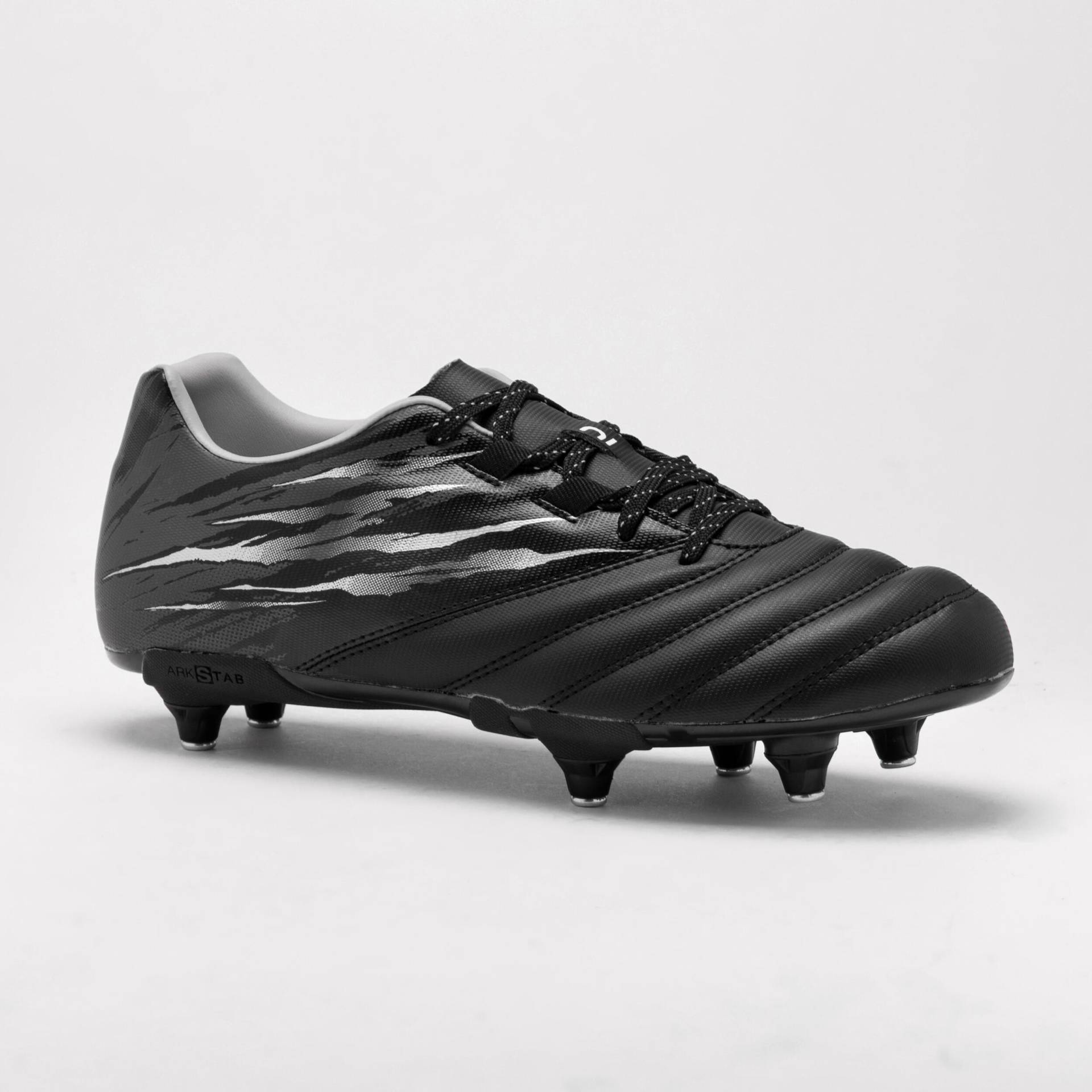 Kinder Rugby Schuhe SG Schraubstollen (nasser Boden) - Skill R500 schwarz Motiv von OFFLOAD