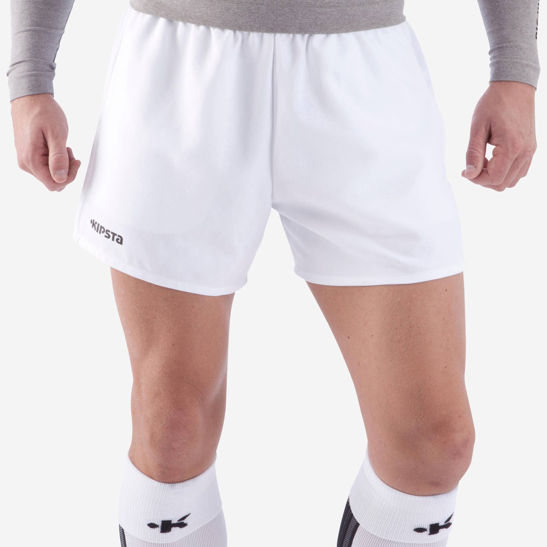Damen/Herren Rugby Shorts mit Taschen - R100 weiss von OFFLOAD