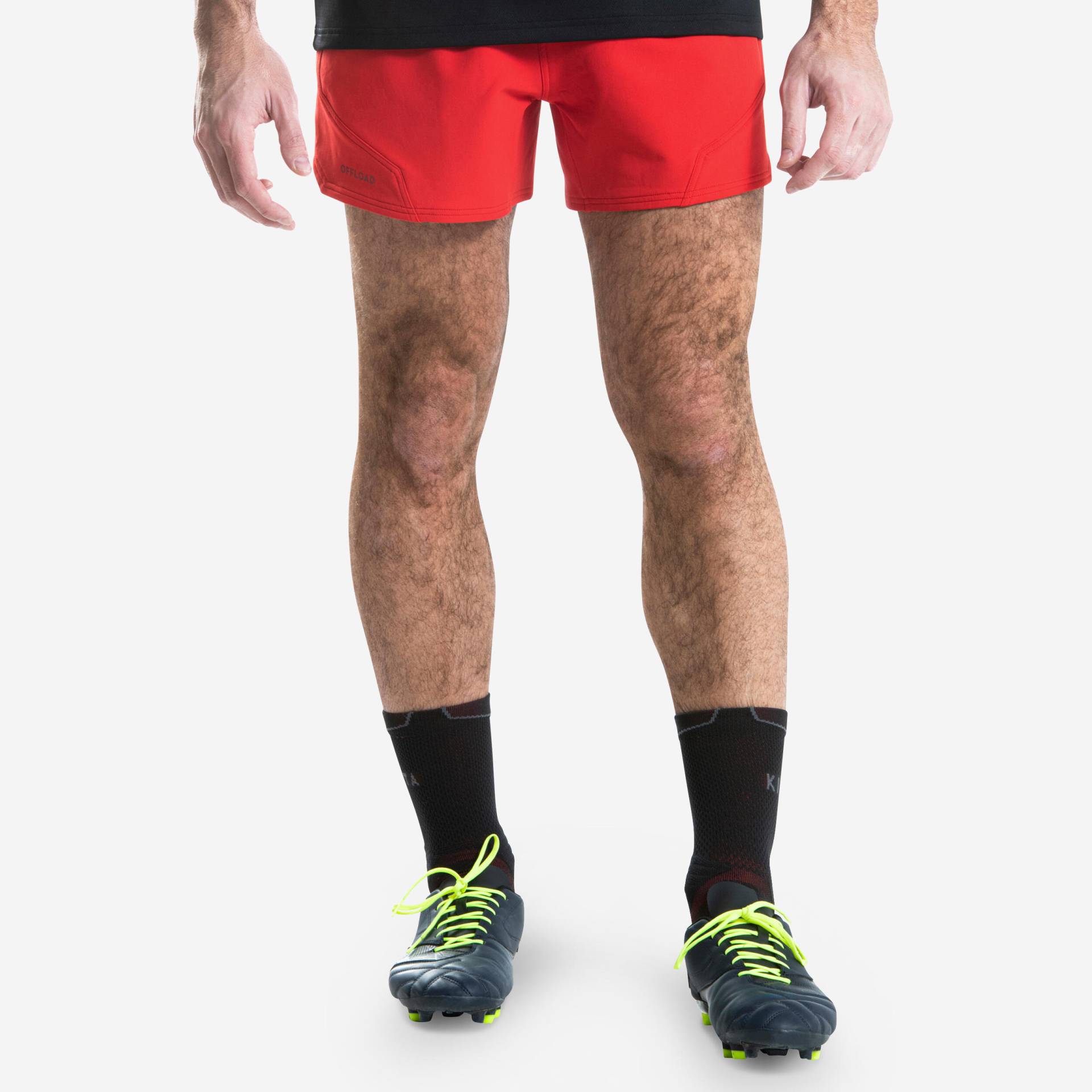 Rugbyshorts R500 Herren rot von OFFLOAD