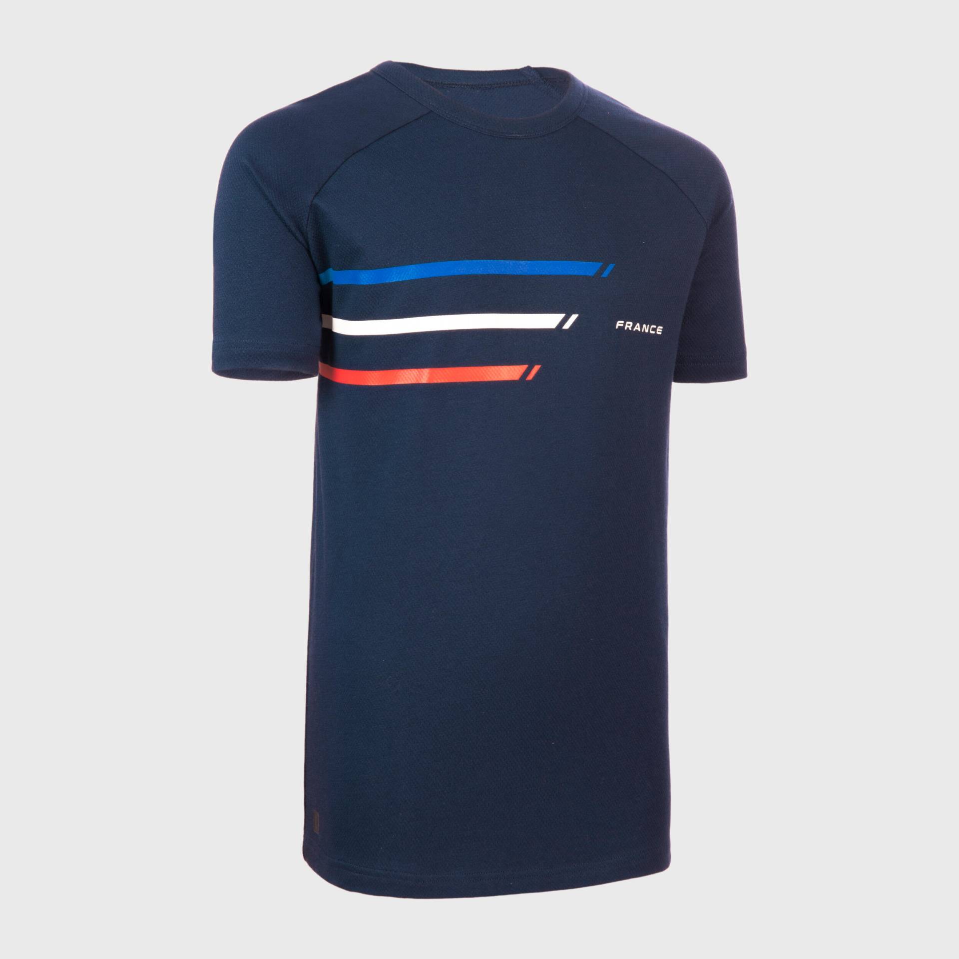 Kinder Rugby T-Shirt kurzarm - R100 Frankreich blau von OFFLOAD