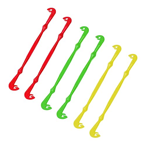 OFXDD Loop Tyer – Haken Schleife Tyer zum Angeln – Kunststoff Angelschnur Knoten binden Werkzeug, 2 Stück rot & 2 Stück grün & 2 Stück gelb von OFXDD