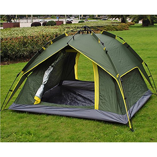 OHMG Camping Zelt,3 Personen Instant Pop Up Zelt Wasserdicht Schicht Automatische Kuppelzelt,4 Jahreszeiten Zelt,Campingzelt Wasserdicht & Winddicht,Erweiterbare Veranda für Camping von OHMG