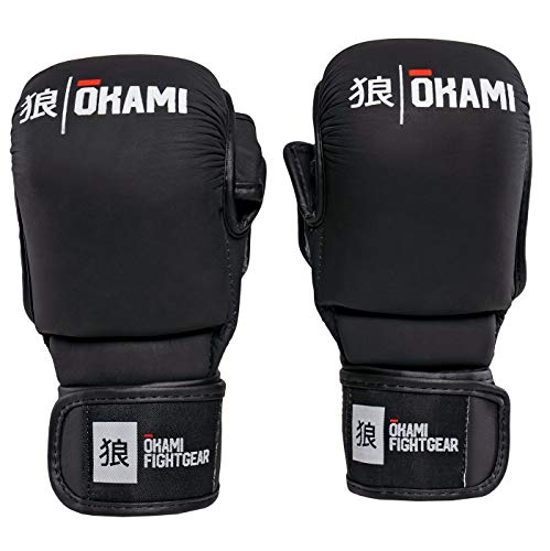 Okami Hi-Pro Sparring MMA Handschuhe Noir- Grappling Freefight BJJ Handschuhe (XL) von OKAMI Fightgear