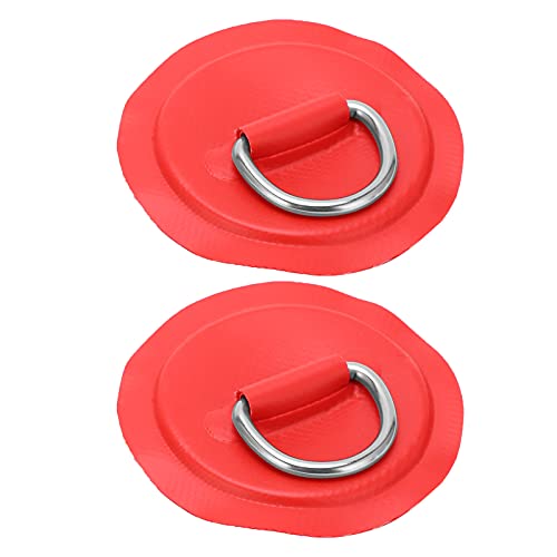 OKAT D-Ring-Patch, D-Ring-Pad-Patch 2pcs für Dachträger Anhänger Bodenplatten für PVC-Schlauchboot-Kajak-Kanu(rot) von OKAT