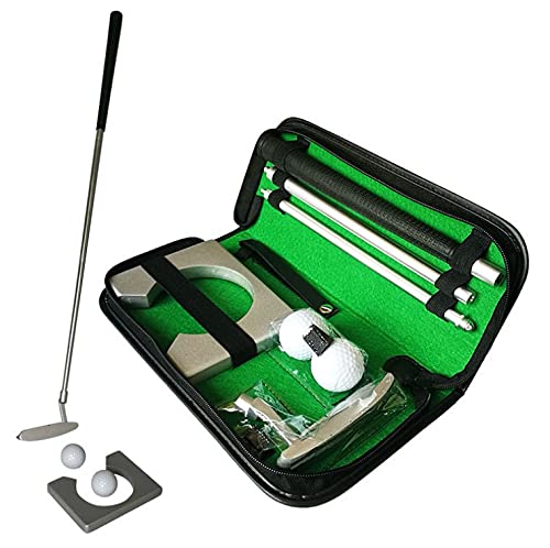 OKBY Putting Set Indoor Golf Cup - Übungsschläger Putter Kit Set mit Bällen Tasche von OKBY
