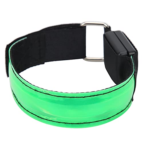 OKJHFD Leuchtendes Armband, LED-Slap-Sicherheitsarmband, Lichtreflektierender Sportgürtel für Nachtwanderungen, LED-Leuchtarmband, magischer Riemen zum Laufen, Radfahren, Joggen (Grün) von OKJHFD