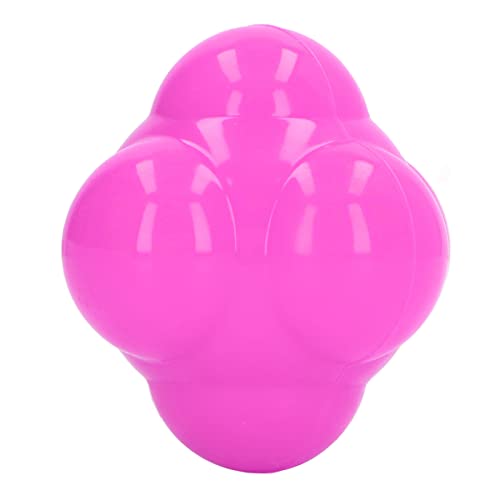 OKJHFD Reaktionsball aus Gummi, leuchtende Farbe, Hex-Reaktionstrainerball zur Verbesserung der Hand-Auge-Koordination, Beweglichkeit, zur Verbesserung der Beweglichkeitsreflexe und der (Pink) von OKJHFD