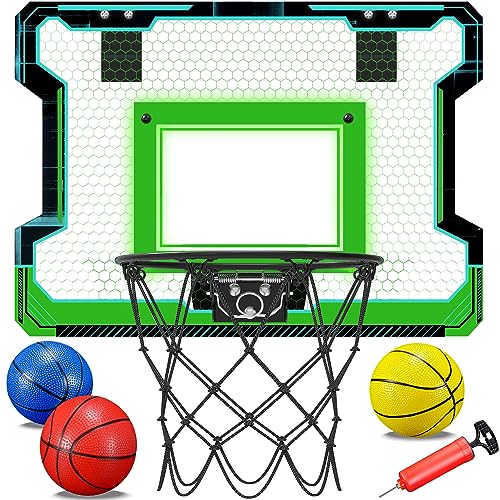 OKKIDY Mini-Indoor-Basketballkorb, Basketballkorb mit komplettem Zubehör für Zimmer & Wand montiert, über die Tür kleine Basketball Arcade Spiel Sport Spielzeug Geschenk für 5 + Mädchen Jungen von OKKIDY