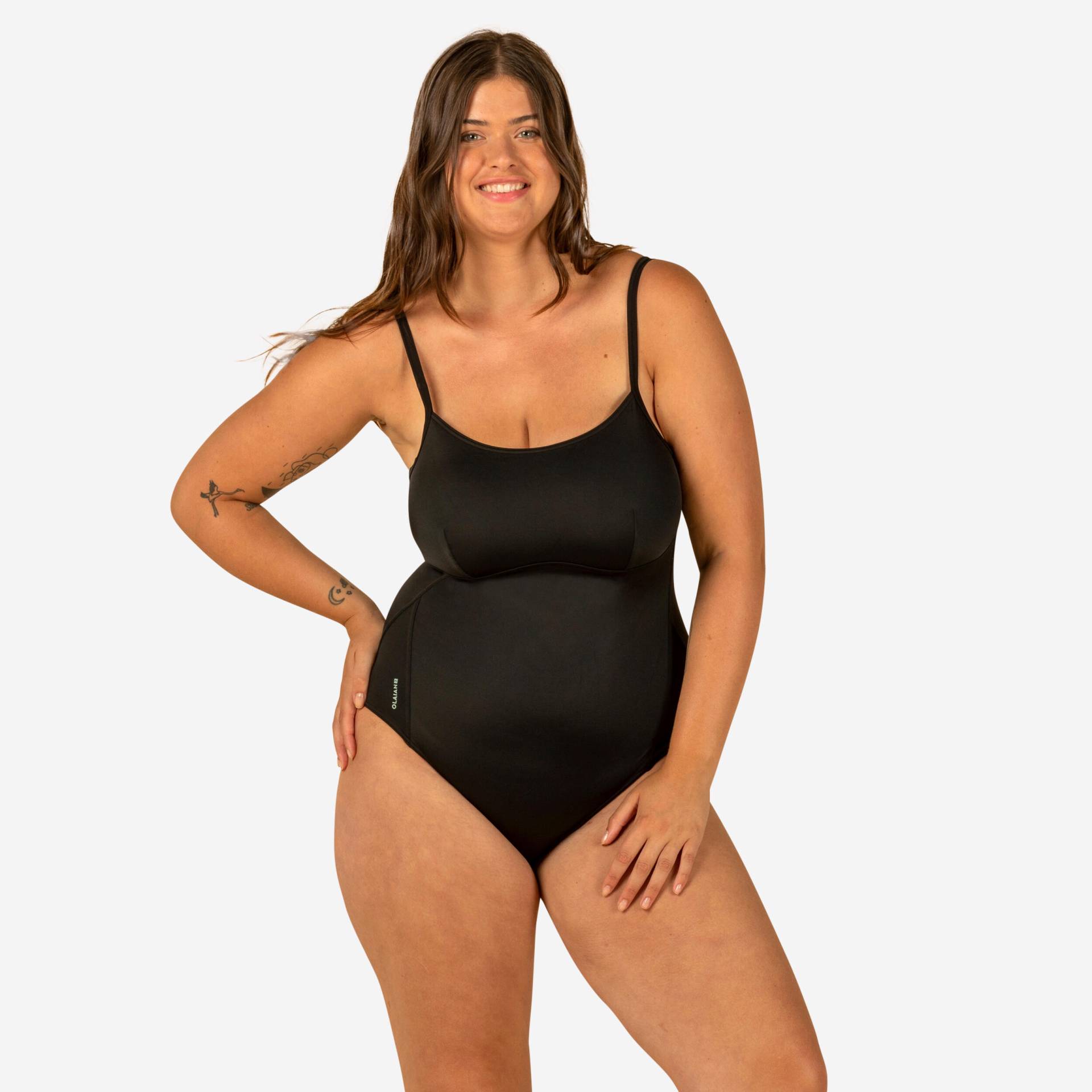Badeanzug Cloe Träger in X- oder U-Form Damen schwarz von OLAIAN