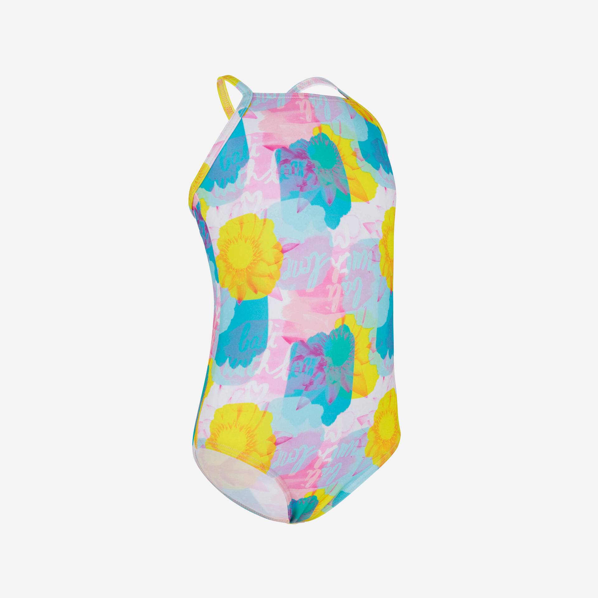 Badeanzug Mädchen 100 Hanalei gelb/blau/rosa von OLAIAN