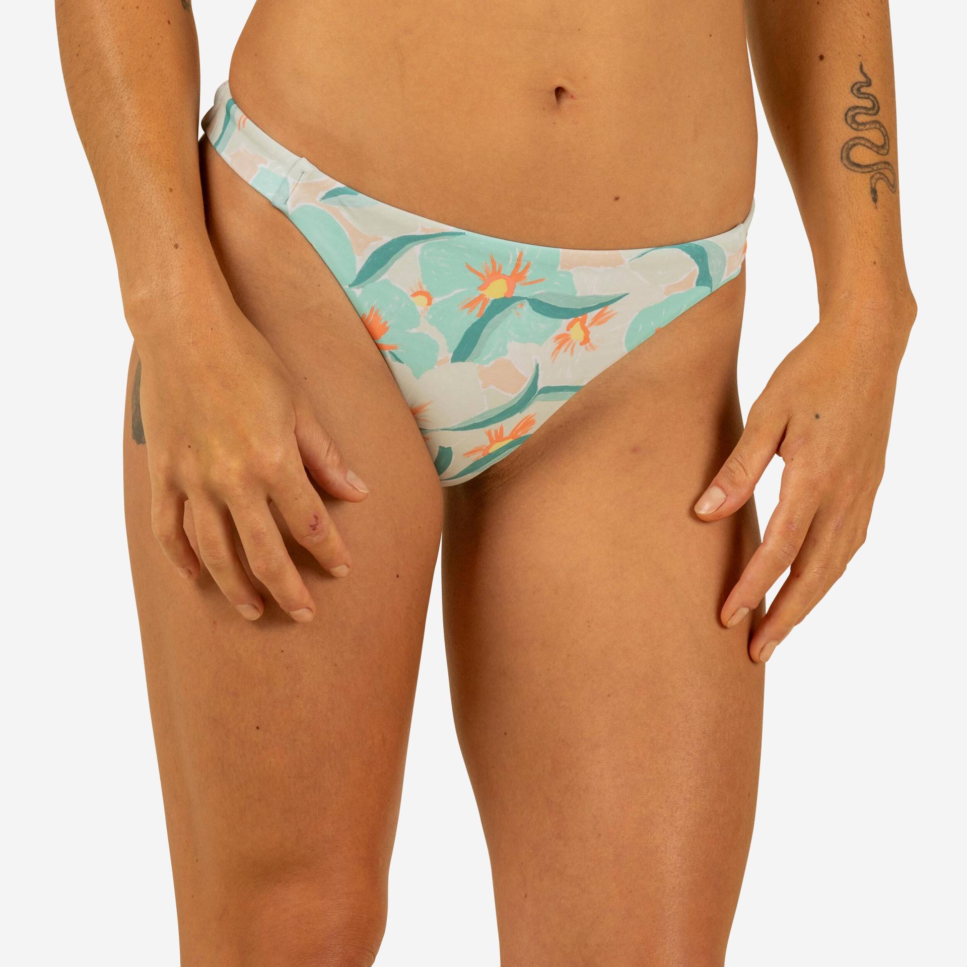Bikini-Hose Damen klassische Form mit dünnem Rand Surfen - Aly anamones von OLAIAN