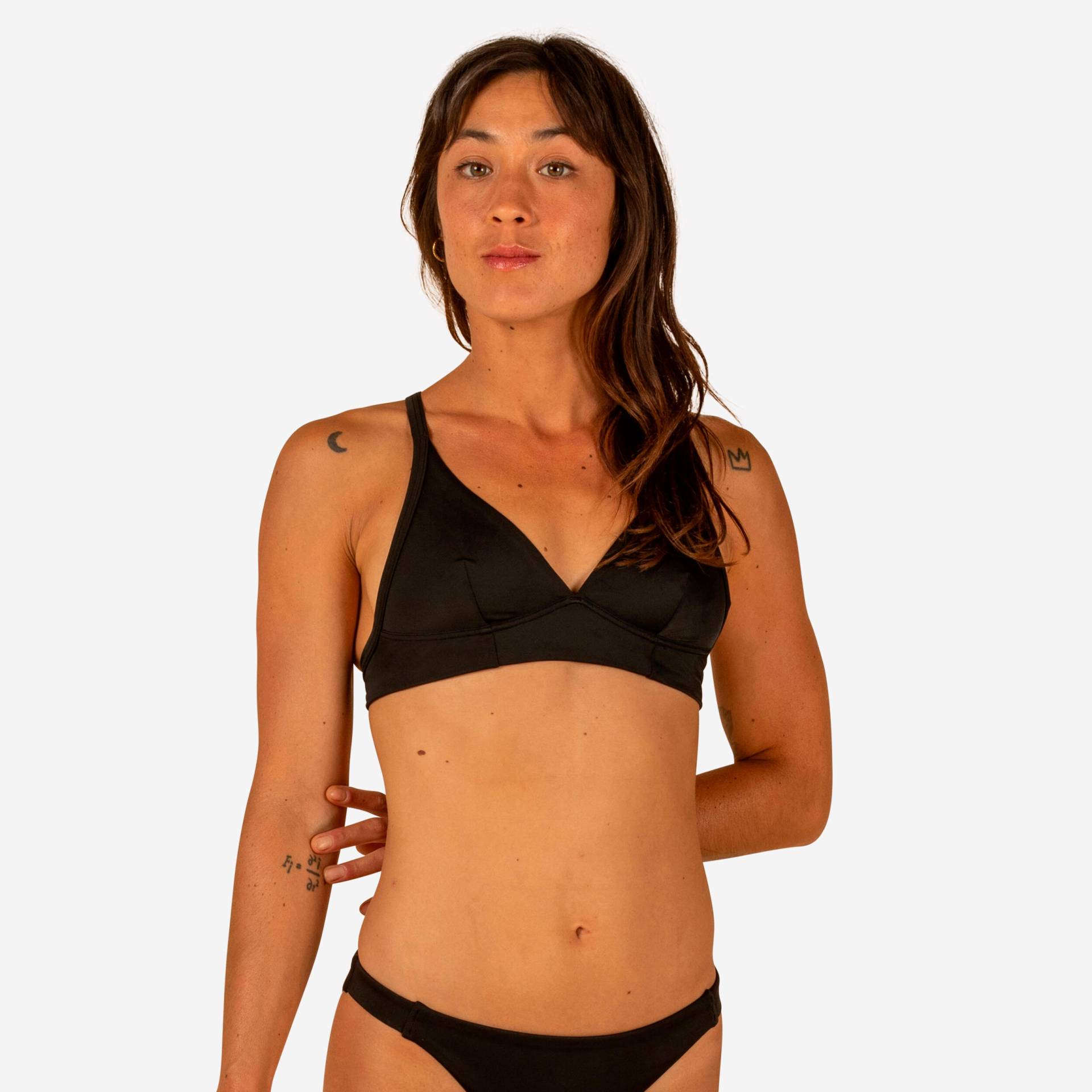 Bikini-Oberteil Bustier Damen Bea im Rücken doppelt verstellbar schwarz von OLAIAN