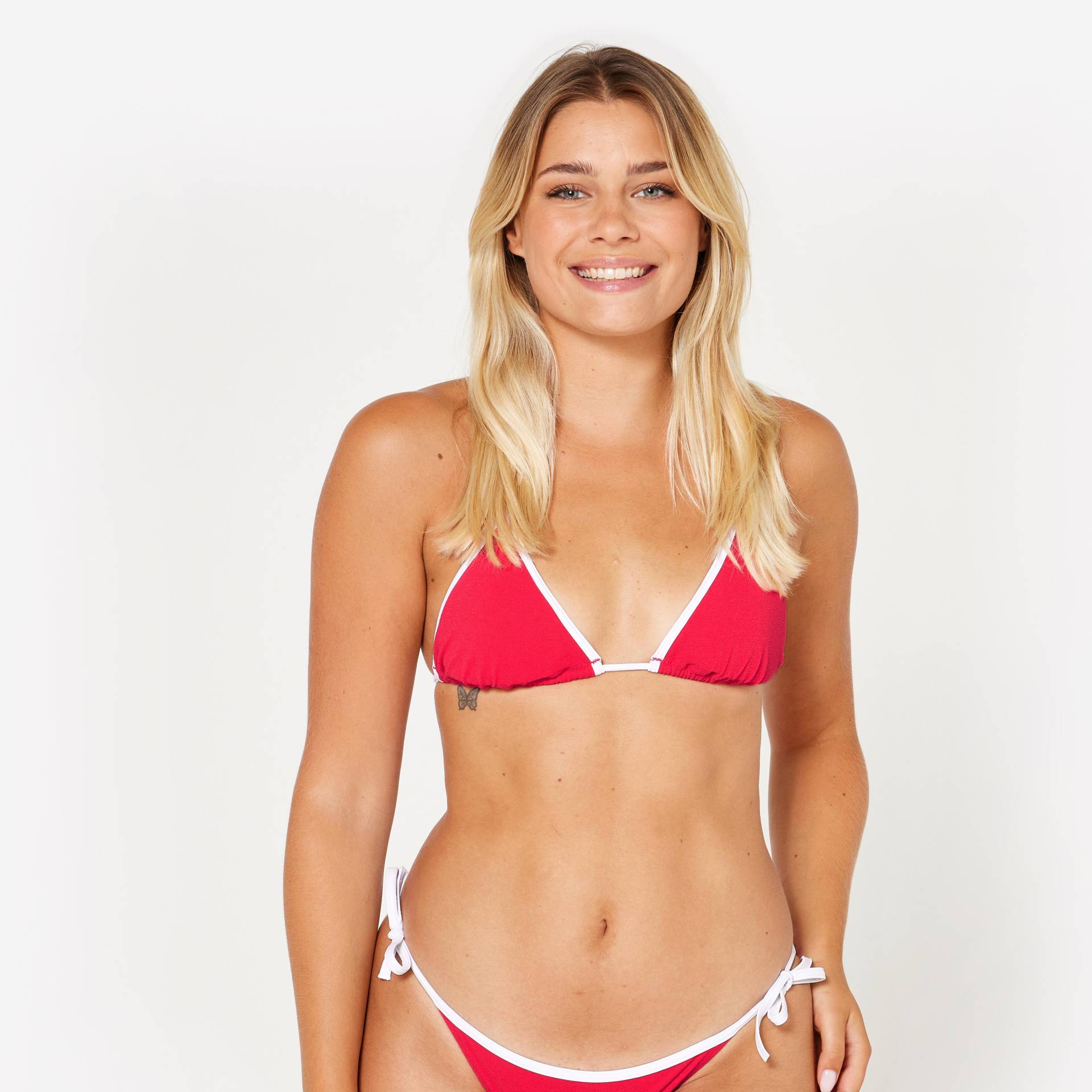 Bikini-Oberteil Damen Triangel Frottee Mae rosa von OLAIAN