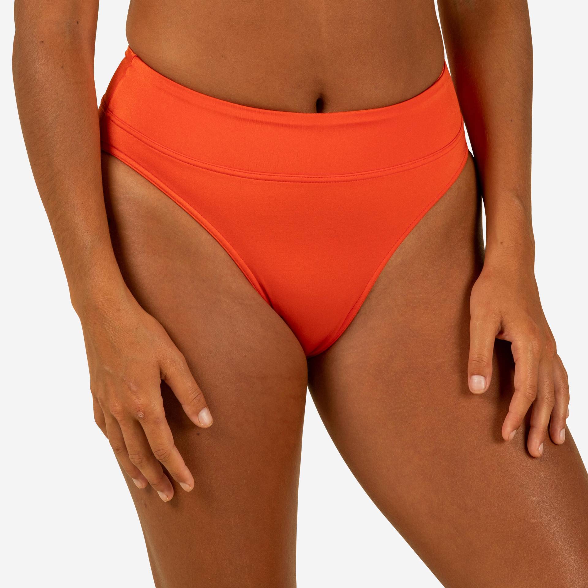 Bikinihose Damen Surfen hoher figurformender Taillenbund Nora Cile von OLAIAN