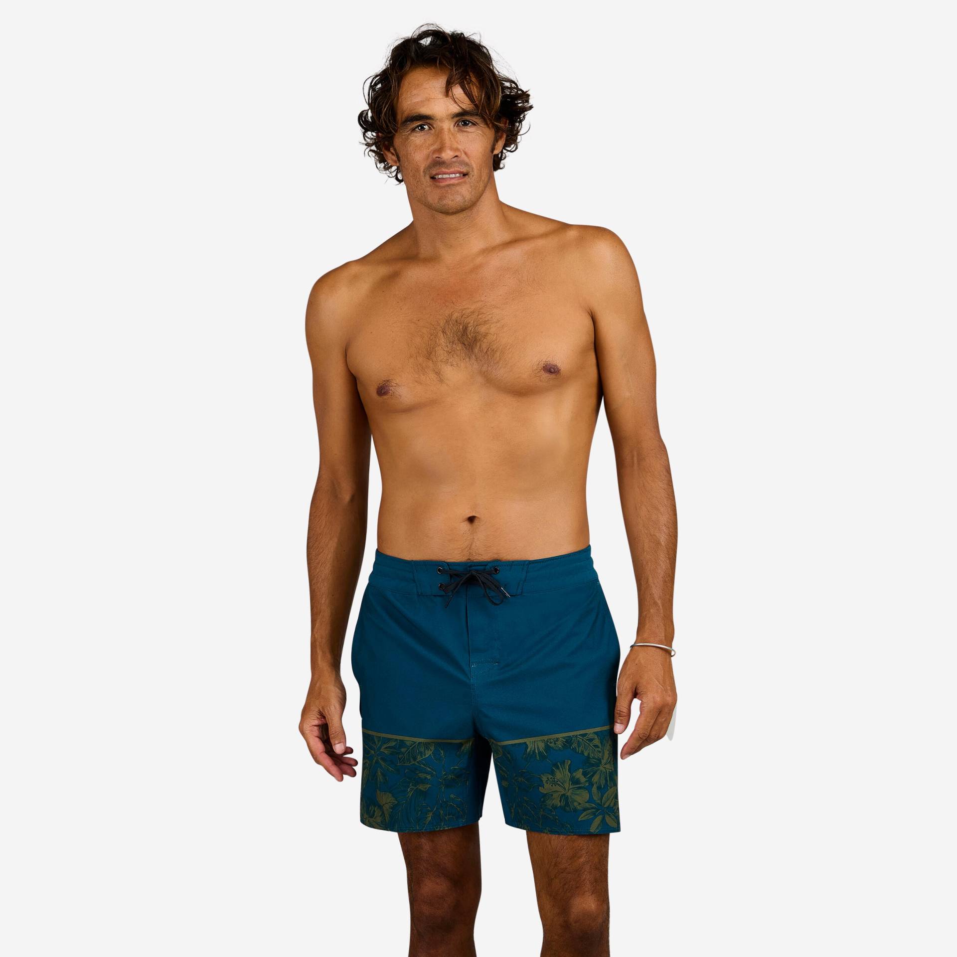 Boardshorts 17" Surfen - 500 Pierro türkis von OLAIAN