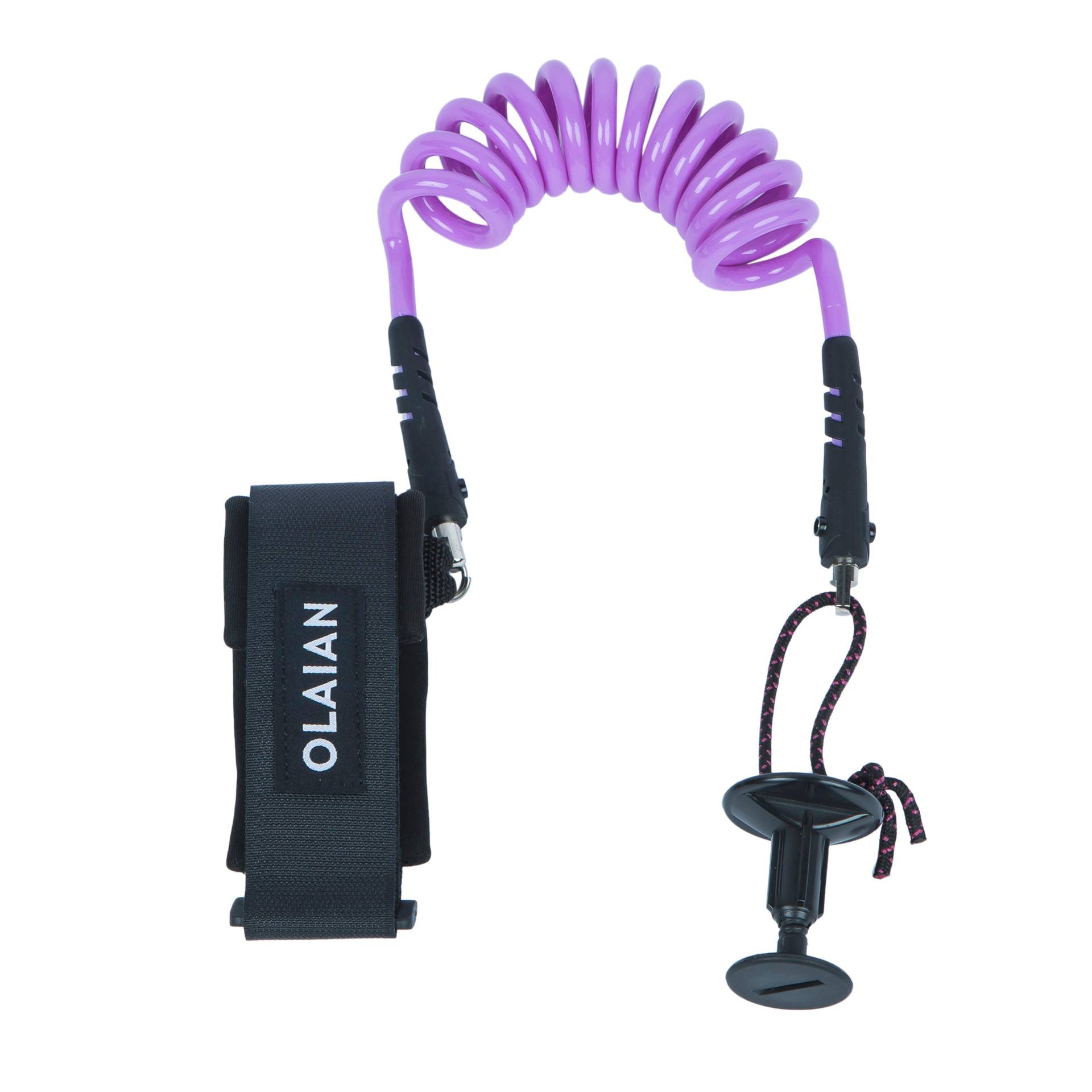 Bodyboard Leash inkl. Plug 2-in-1 Handgelenk Bizeps - 500 violett von OLAIAN