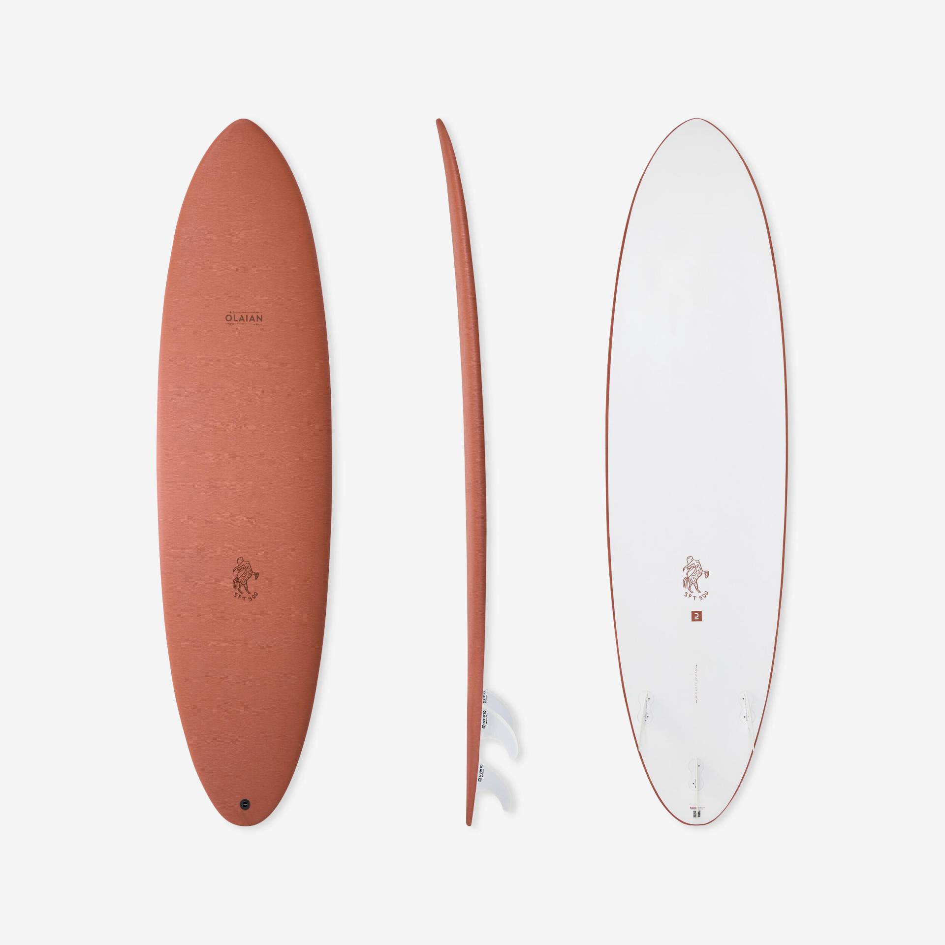 Surfboard 900 Epoxy Soft 7' mit 3 Finnen von OLAIAN