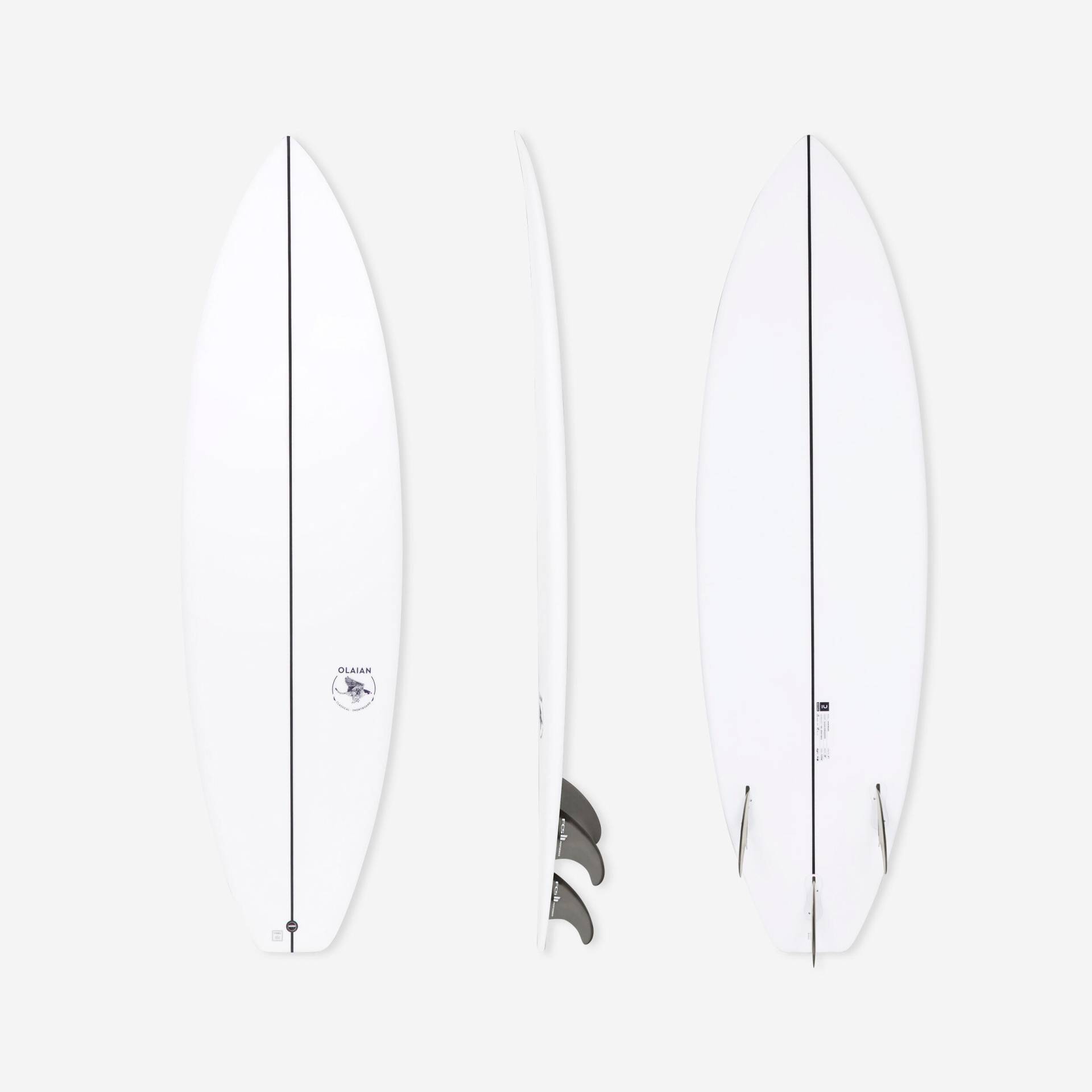 Surfboard Shortboard 900 6'1" 33 L inkl. 3 FCS2-Finnen von OLAIAN
