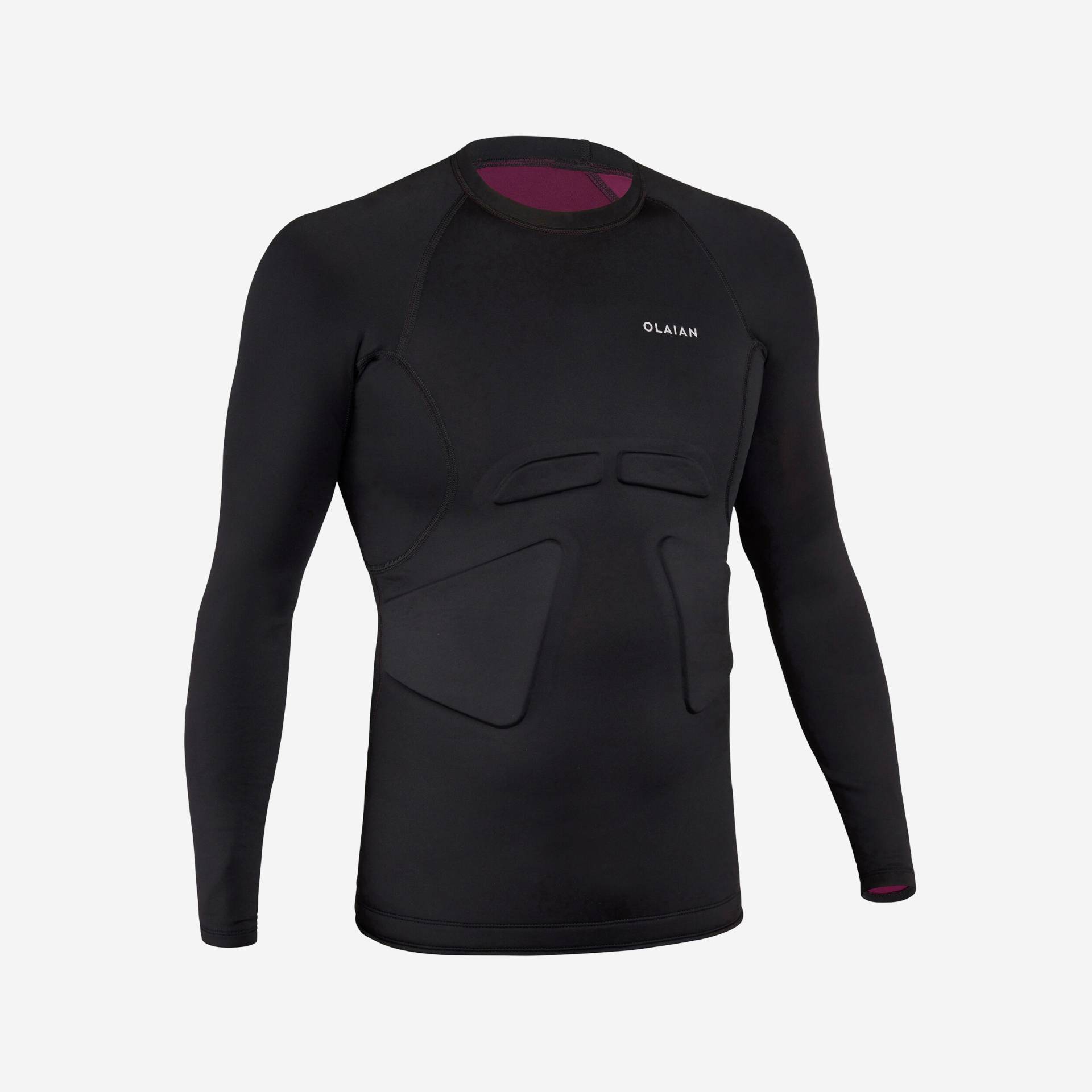 UV-Shirt Surf-Top Herren für Komfort beim Paddeln schwarz/rot von OLAIAN