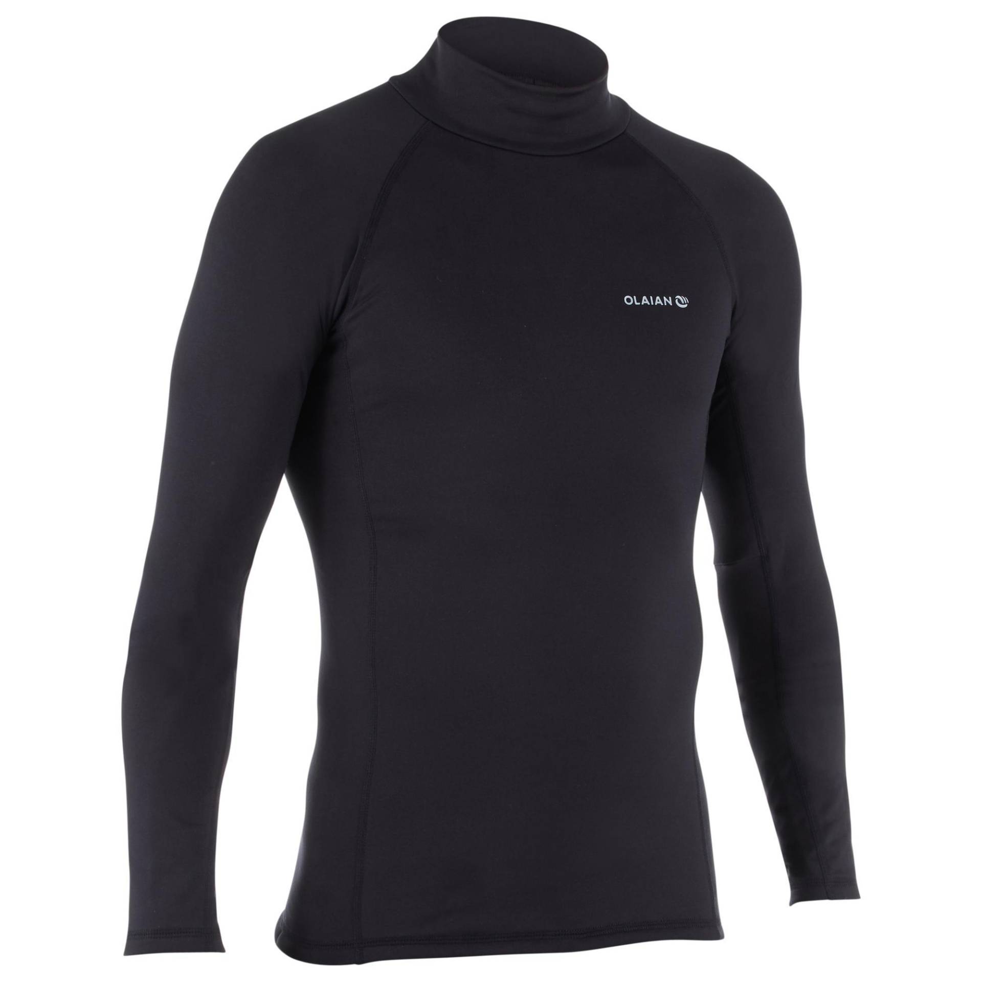 UV-Shirt langarm Herren UV-Schutz 50+ 900 Fleece schwarz von OLAIAN