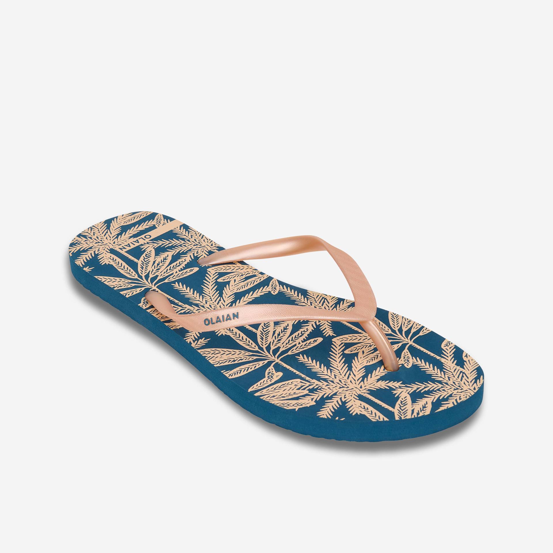 Zehensandalen Damen 120 Lino blau/rosa von OLAIAN