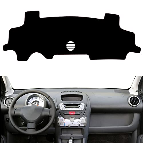 OLLWBYDM Auto-Armaturenbrett-Abdeckungsmatte, Sonnenschutz, schützender Teppich, blendfrei, für Peugeot 107, für Citroen C1, für Toyota Aygo 2005–2014 von OLLWBYDM