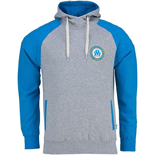 Olympique Marseille Jungen-Kapuzenpullover, offizielle Kollektion, Kindergröße 12 Jahre grau von OLYMPIQUE DE MARSEILLE